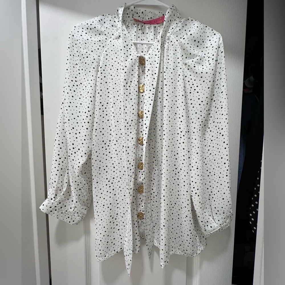 BURU Tie neck Blouse size Small